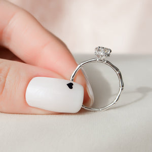 The Eve Set With A 2 Carat Oval Lab Diamond