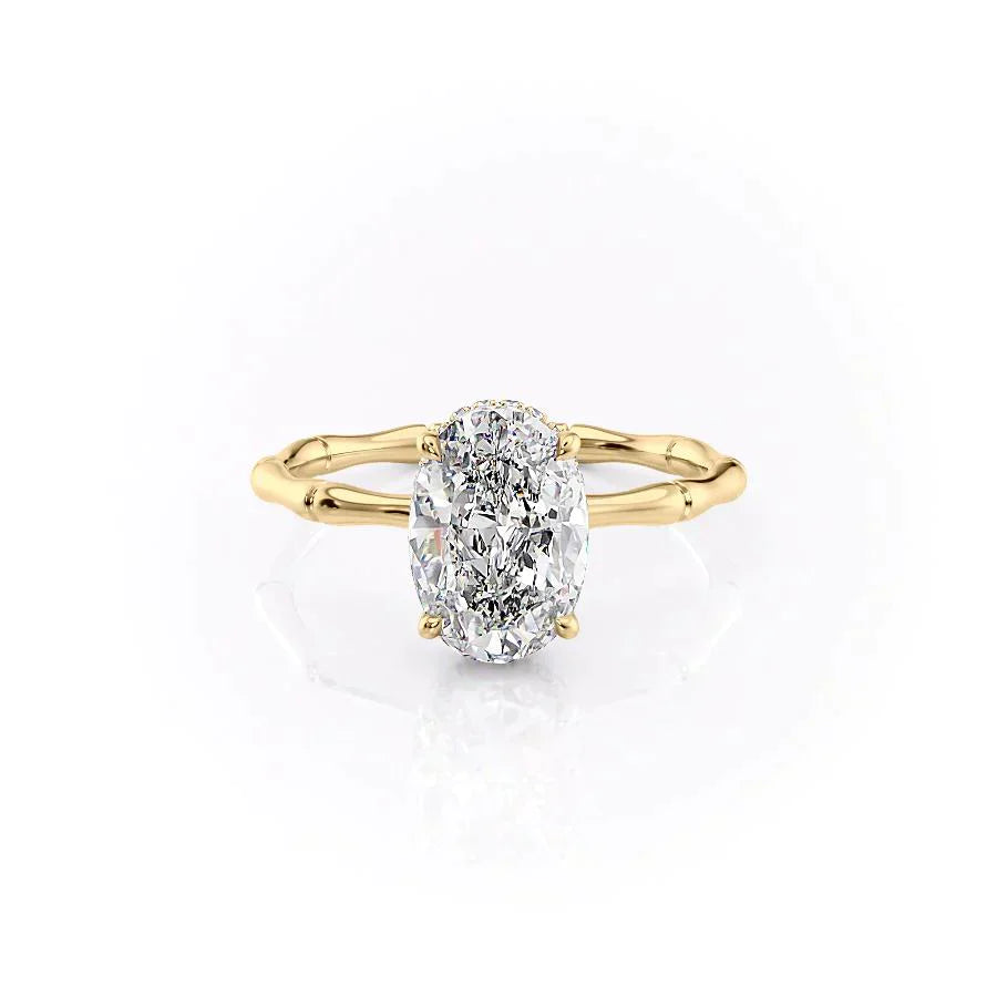 The Eve Set With A 2 Carat Oval Lab Diamond