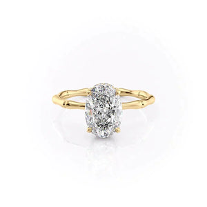 The Eve Set With A 3 Carat Oval Lab Diamond