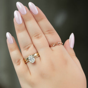 The Eve Set With A 2 Carat Oval Lab Diamond