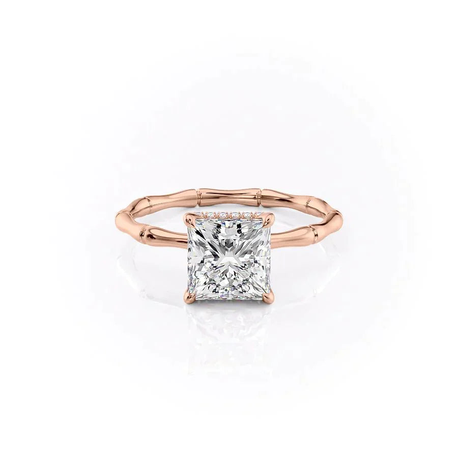 The Eve Set With A 2 Carat Princess Lab Diamond