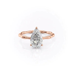 The Eve Set With A 3 Carat Pear Lab Diamond