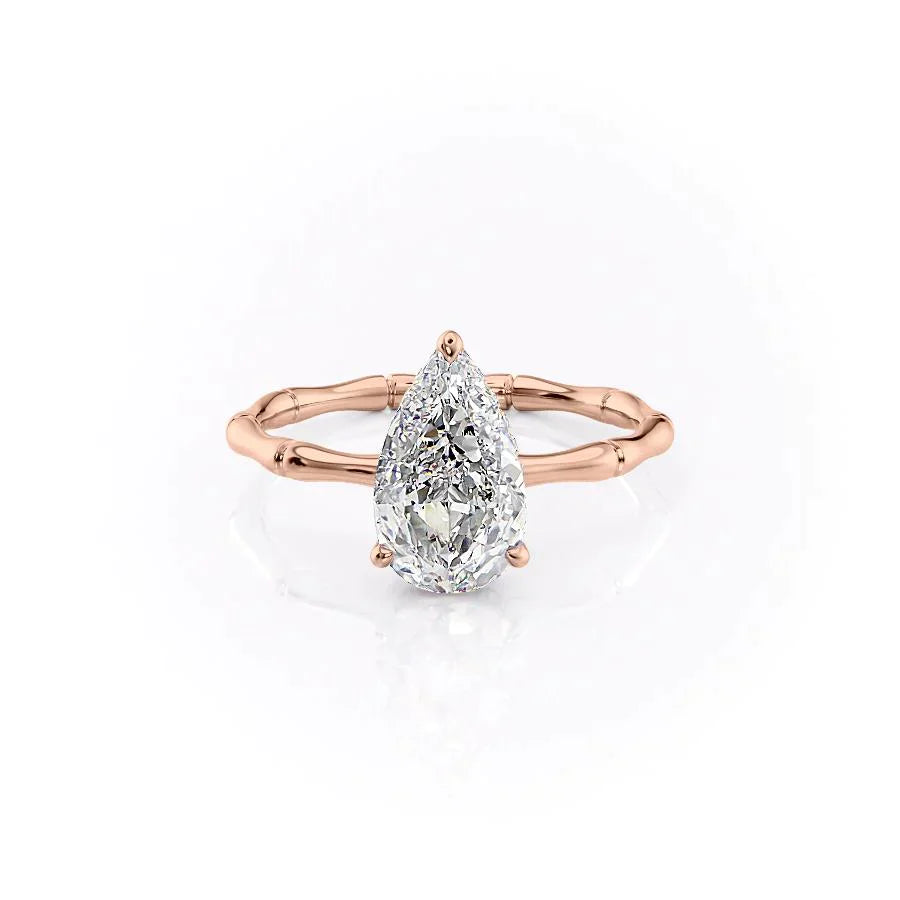 The Eve Set With A 1 Carat Pear Lab Diamond
