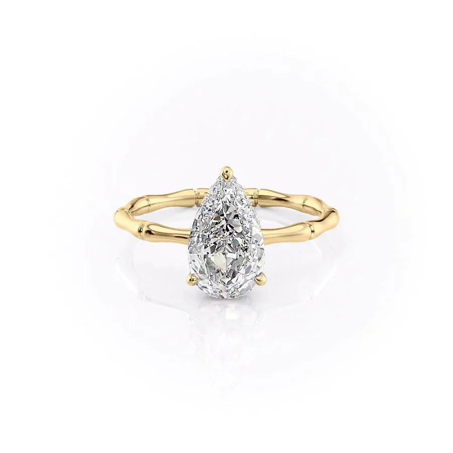 The Eve Set With A 2.5 Carat Pear Lab Diamond