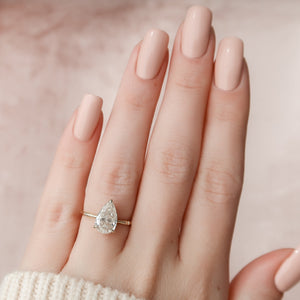 The Eve Set With A 2 Carat Pear Lab Diamond
