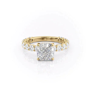 The Adelle Set With A 2.5 Carat Cushion Moissanite