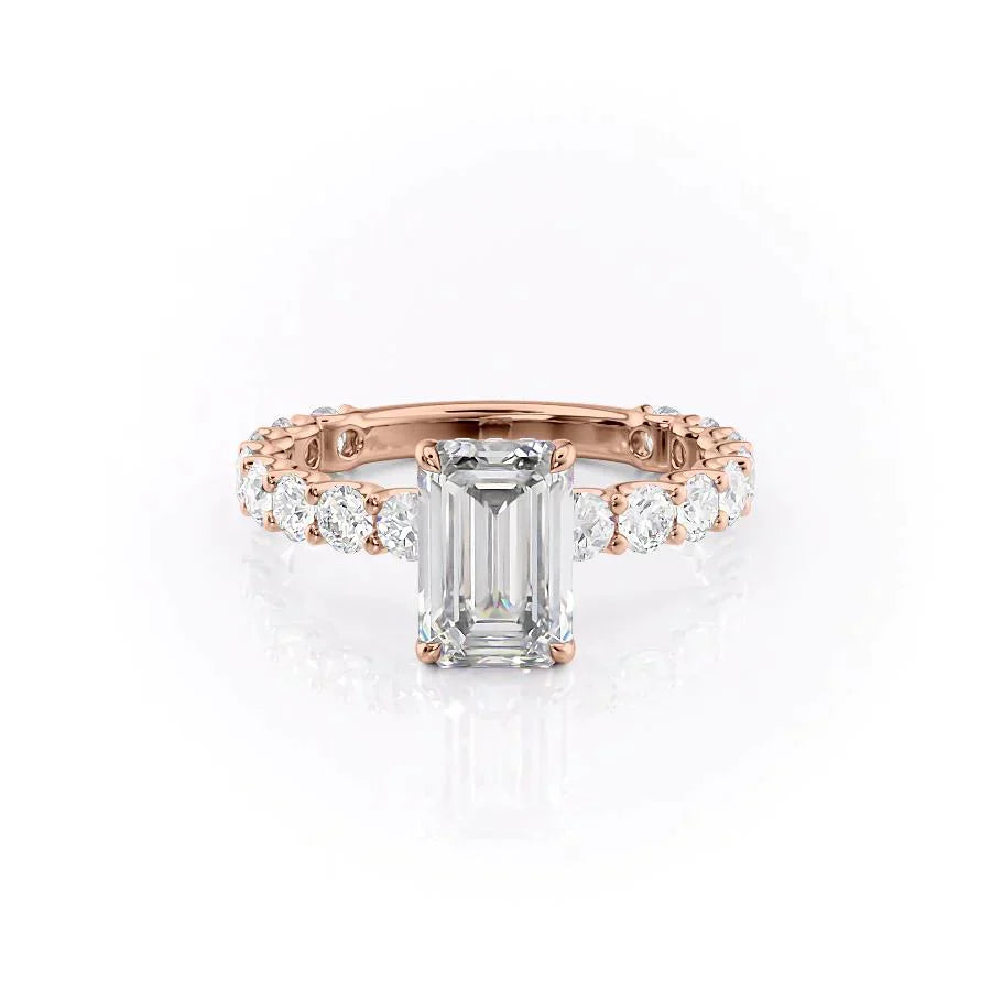 The Adelle Set With A 1.5 Carat Emerald Lab Diamond