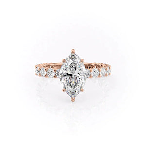 The Adelle Set With A 2.5 Carat Marquise Lab Diamond