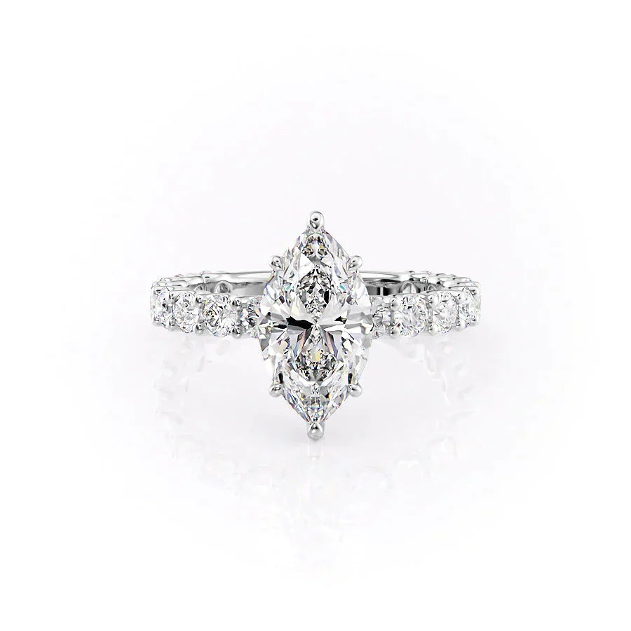 The Adelle Set With A 1 Carat Marquise Lab Diamond