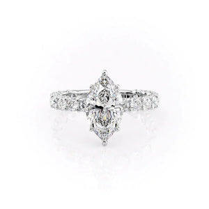 The Adelle Set With A 1.5 Carat Marquise Lab Diamond