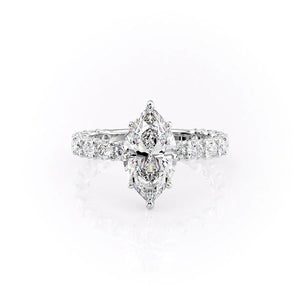 The Adelle Set With A 2 Carat Marquise Moissanite