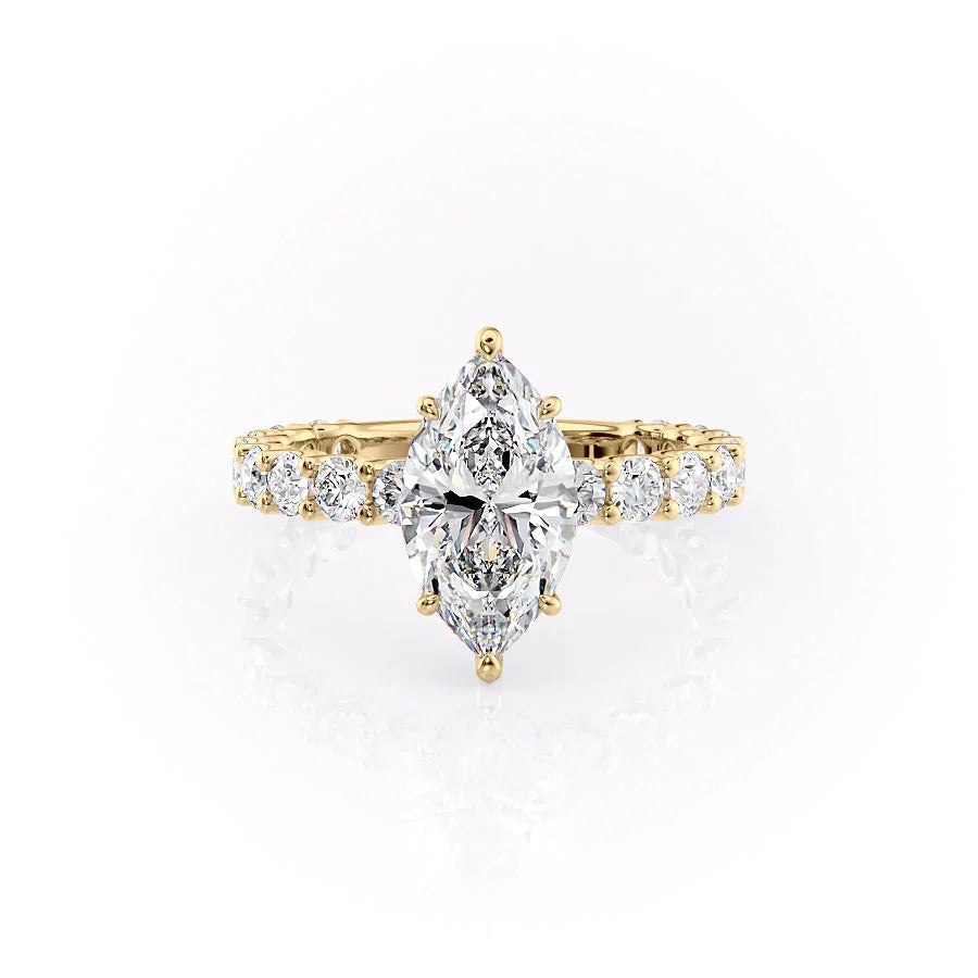 The Adelle Set With A 2 Carat Marquise Moissanite