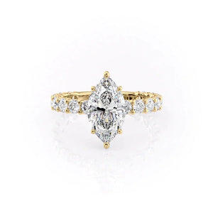 The Adelle Set With A 2.5 Carat Marquise Lab Diamond