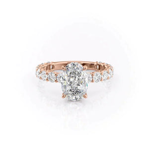 The Adelle Set With A 2 Carat Oval Lab Diamond