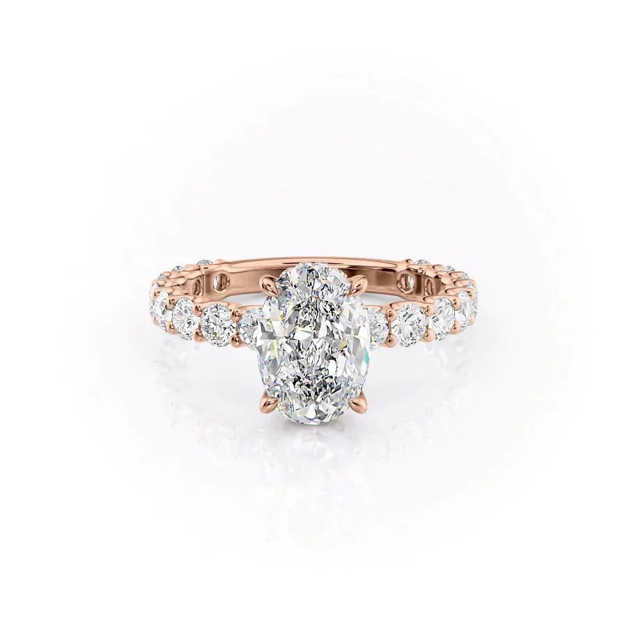 The Adelle Set With A 1 Carat Oval Moissanite