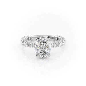 The Adelle Set With A 2 Carat Oval Moissanite