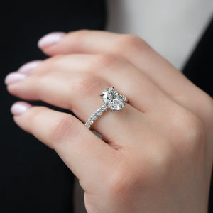 The Adelle Set With A 2 Carat Oval Lab Diamond