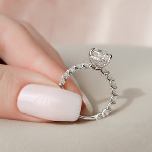 The Adelle Set With A 2 Carat Oval Lab Diamond