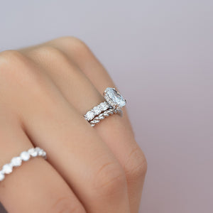 The Adelle Set With A 2 Carat Oval Lab Diamond
