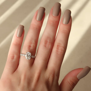 The Adelle Set With A 2 Carat Oval Lab Diamond