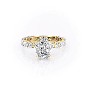 The Adelle Set With A 2.5 Carat Oval Lab Diamond