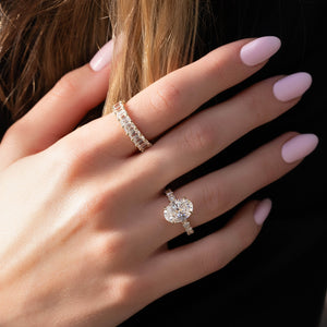 The Adelle Set With A 2 Carat Oval Lab Diamond