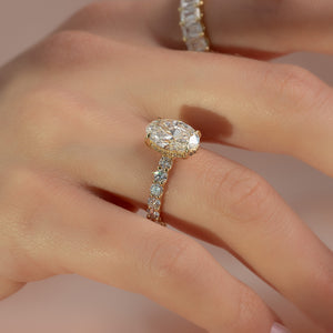 The Adelle Set With A 2 Carat Oval Lab Diamond