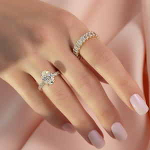 The Adelle Set With A 2 Carat Oval Lab Diamond