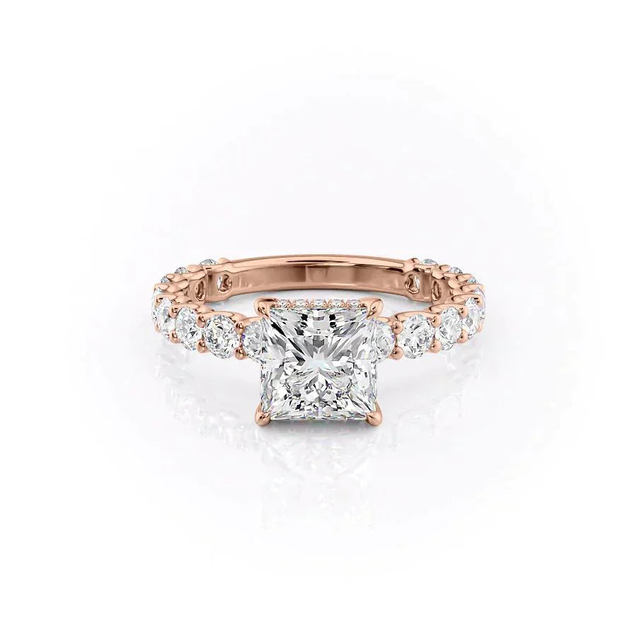 The Adelle Set With A 1.5 Carat Princess Moissanite