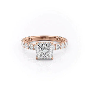 The Adelle Set With A 5 Carat Princess Moissanite