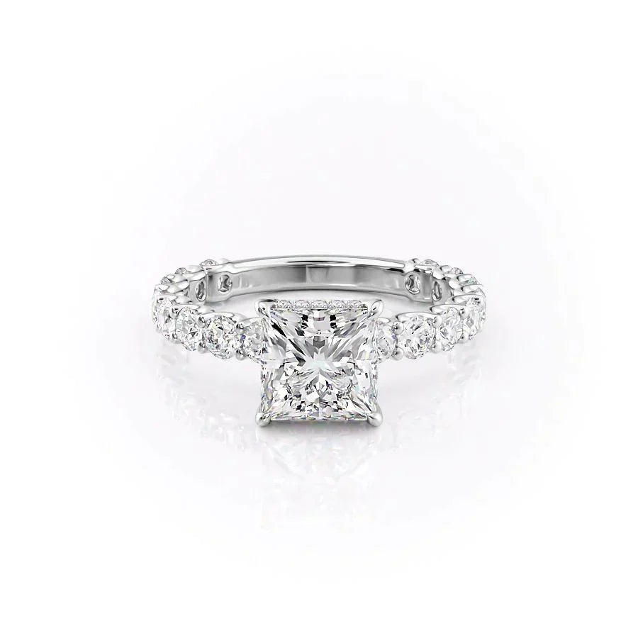 The Adelle Set With A 1.5 Carat Princess Lab Diamond