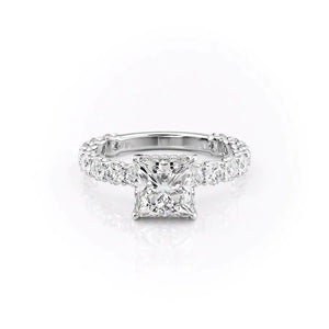The Adelle Set With A 1.5 Carat Princess Moissanite