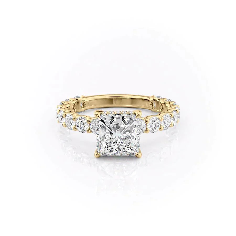 The Adelle Set With A 1.5 Carat Princess Moissanite