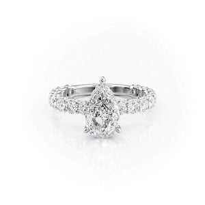 The Adelle Set With A 2 Carat Pear Lab Diamond
