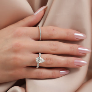 The Adelle Set With A 3 Carat Pear Lab Diamond