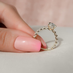 The Adelle Set With A 3 Carat Pear Lab Diamond