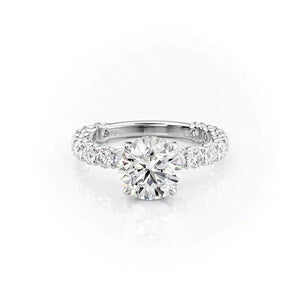 The Adelle Set With A Round Moissanite