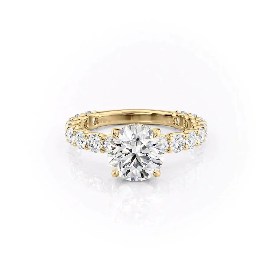 The Adelle Set With A 3 Carat Round Lab Diamond