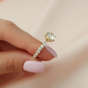 The Adelle Set With A 3 Carat Round Lab Diamond