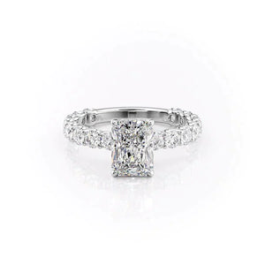 The Adelle Set With A 2.5 Carat Radiant Lab Diamond