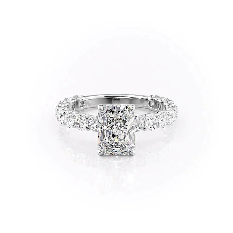 The Adelle Set With A 2 Carat Radiant Moissanite