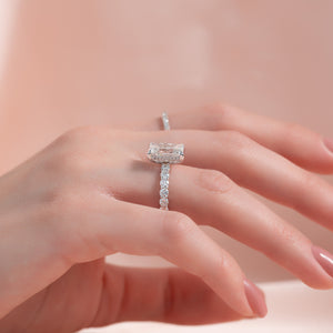 The Adelle Set With A 3 Carat Radiant Lab Diamond
