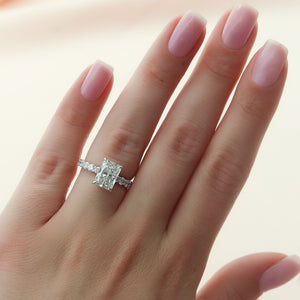 The Adelle Set With A 3 Carat Radiant Lab Diamond