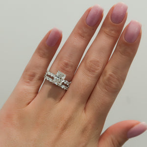 The Adelle Set With A 3 Carat Radiant Lab Diamond