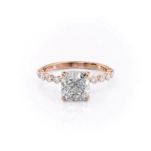 The Khloe Set With A 2 Carat Cushion Lab Diamond