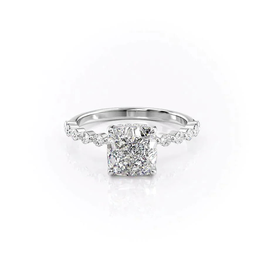 The Khloe Set With A 1 Carat Cushion Lab Diamond