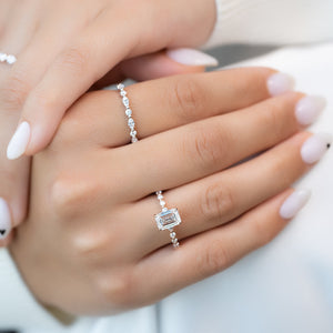 The Khloe Set With A 1.5 Carat Emerald Lab Diamond