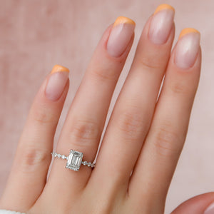 The Khloe Set With A 3 Carat Emerald Lab Diamond