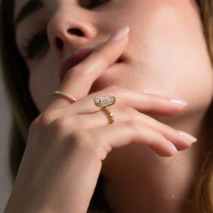 The Khloe Set With A 2 Carat Emerald Lab Diamond