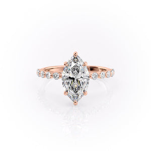 The Khloe Set With A 1 Carat Marquise Lab Diamond
